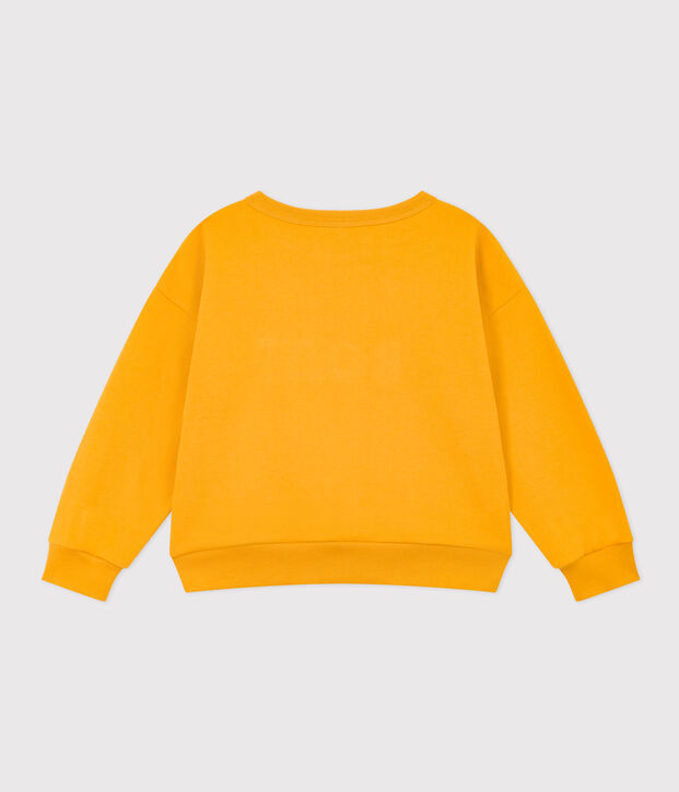 Sweatshirt mit Printmotiv aus Molton gelb