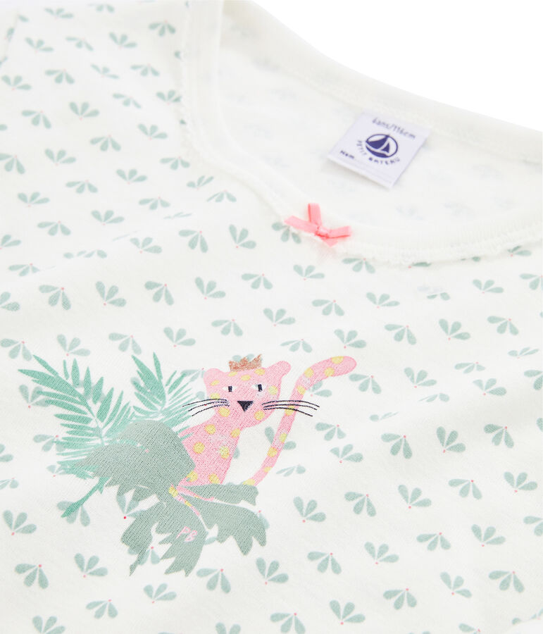 Nachthemd f&uuml;r M&auml;dchen weiss MARSHMALLOW/weiss MULTICO