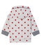 Gemustertes gestricktes Baby-Kapuzensweatshirt für Jungen grau BELUGA/rot TERKUIT CN
