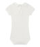 Baby-Mädchen-Body mit Kragen weiss MARSHMALLOW