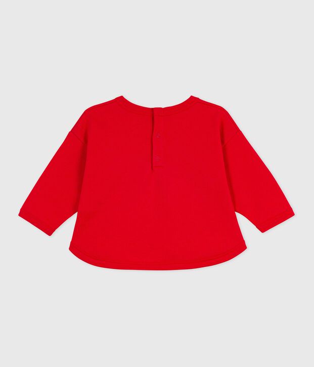 Baby-Sweatshirt aus Baumwolle mit Motiv rot