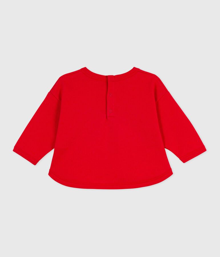 Baby-Sweatshirt aus Baumwolle mit Motiv rot