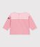 Lang&auml;rmeliges Baby T-Shirt aus Baumwolle mit Streifen. rosa/rosa
