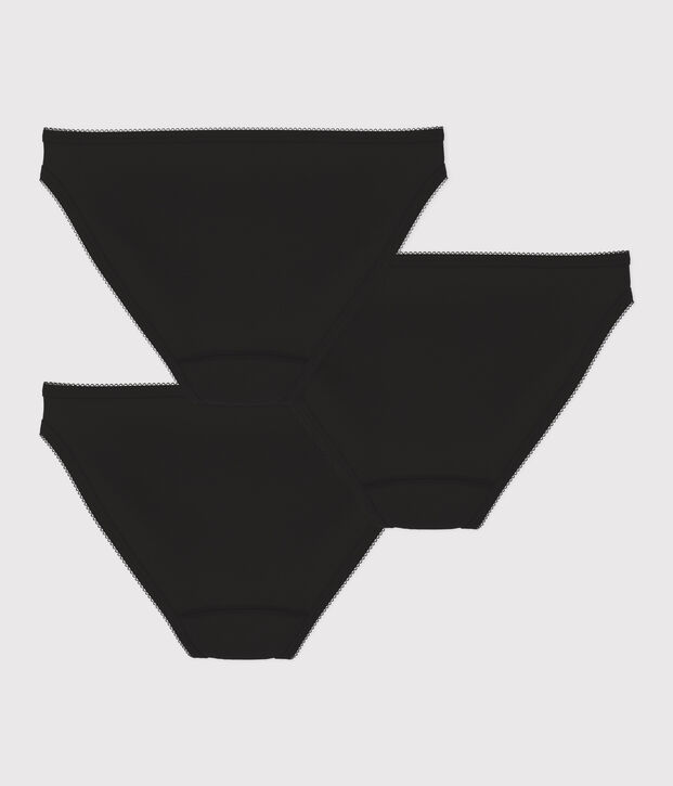 3er-Set Slips aus Baumwolle f&uuml;r Damen vielfarbig