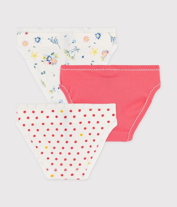 Set mit 3 Unterhosen mit Blumen-Print f&uuml;r kleine M&auml;dchen vielfarbig
