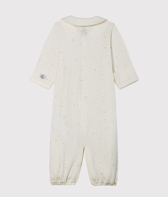 Kombi-Overall aus Doppeljersey für Babys weiss MARSHMALLOW/weiss MULTICO