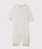 Kombi-Overall aus Doppeljersey für Babys weiss MARSHMALLOW/weiss MULTICO
