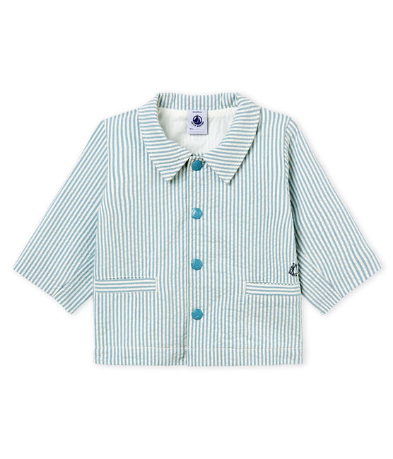 Gestreifte baby-jacke jungen blau FONTAINE/weiss MARSHMALLOW