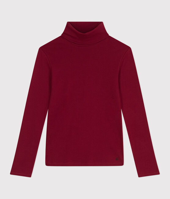 Damen-Rollkragenshirt "L'Iconique" aus Baumwolle AMARANTE