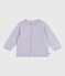 Baby-Cardigan aus einfarbigem Baumwollstrick violett PARME