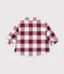 Baby-Hemd aus Flanell mit Karomuster braun/beige