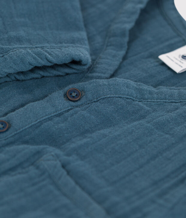 Baby-Cardigan aus Musselinstoff grau
