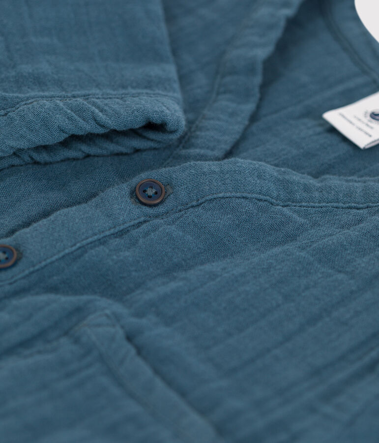 Baby-Cardigan aus Musselinstoff grau