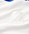 Damen-T-Shirt aus Baumwolle weiss MARSHMALLOW/blau SURF