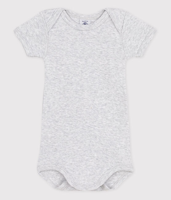 Kurzärmeliger Baby-Body für Mädchen grau POUSSIERE CHINE