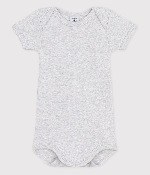 Kurz&auml;rmeliger Baby-Body f&uuml;r M&auml;dchen grau