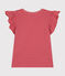 Kurzärmeliges Kinder-T-Shirt aus Jersey für Mädchen rosa ROSEWOOD/ AURORA