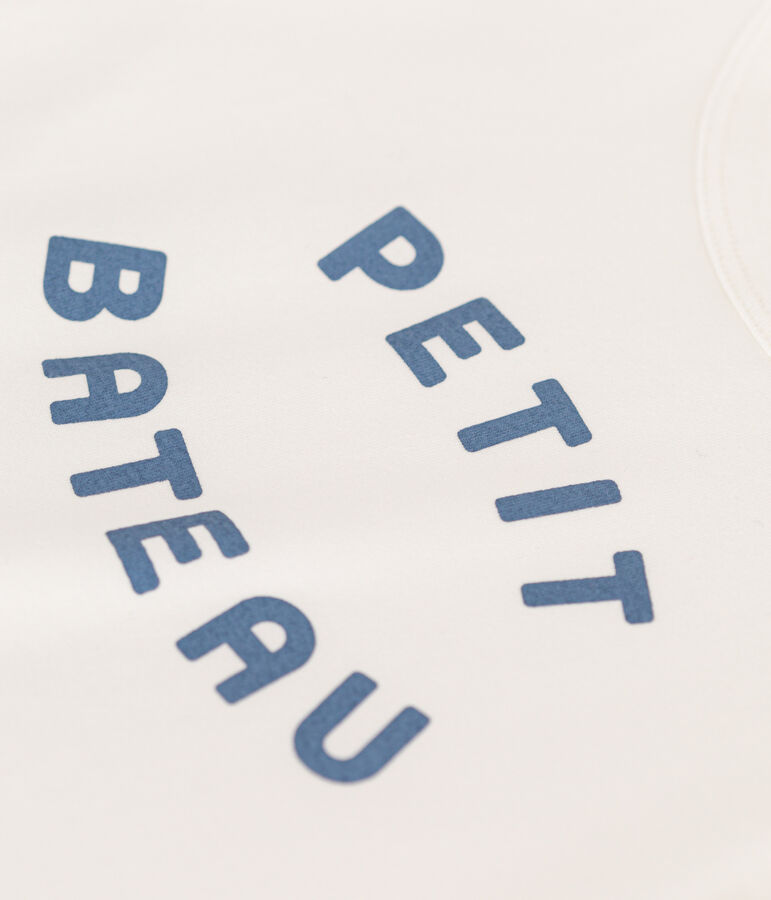 Jungen-T-Shirt aus leichtem Jerseystoff weiss