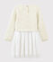 Langärmeliges Kinderkleid für Mädchen beige MONTELIMAR CHINE