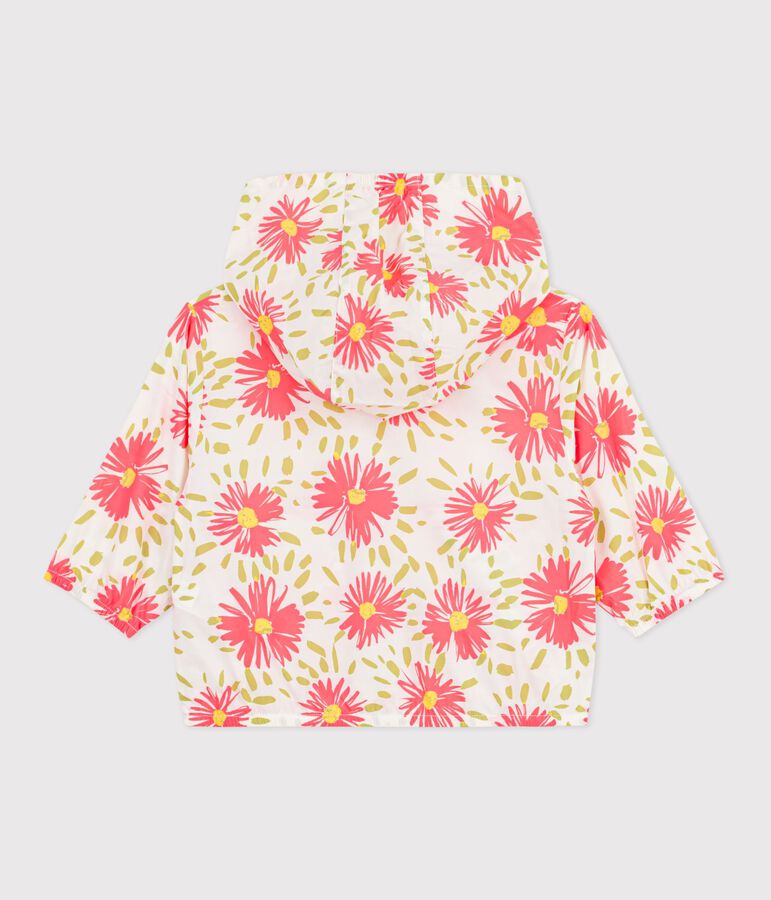 Ultraleichte Baby-Windjacke weiss MARSHMALLOW/weiss MULTICO