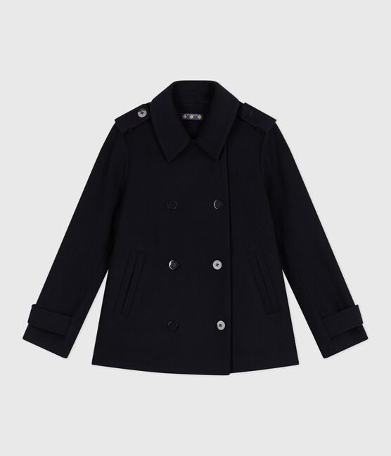 Damen-Cabanjacke aus Schurwolle blau SMOKING