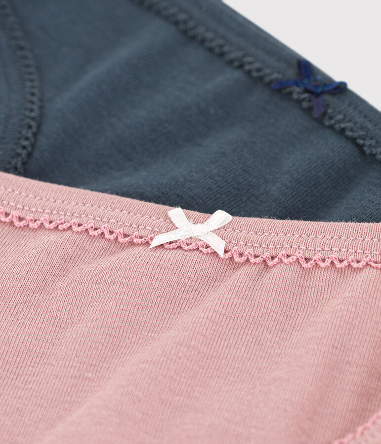 2er-Set Slips aus Baumwolle f&uuml;r M&auml;dchen vielfarbig