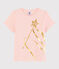 Kurzärmliges Kinder-T-Shirt aus Baumwolle für Mädchen rosa MINOIS