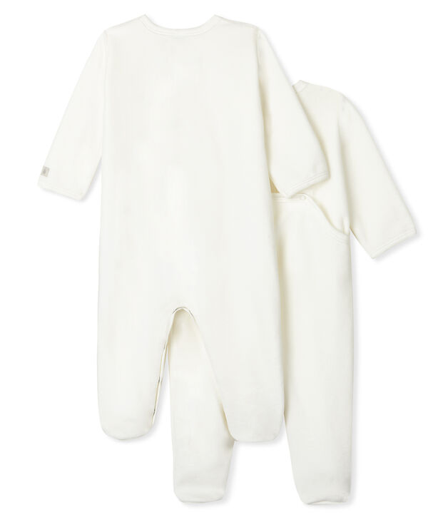Zweier-Set Baby-Strampler aus Nicki f&uuml;r M&auml;dchen vielfarbig