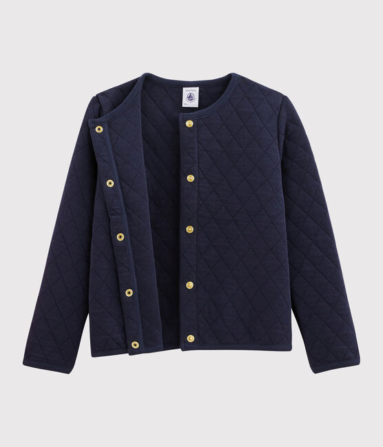 Kinder-Cardigan aus Doppeljersey Mädchen blau SMOKING