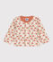 Baby-Cardigan aus gestepptem Doppeljersey mit Aufdruck weiss AVALANCHE/ MULTICO