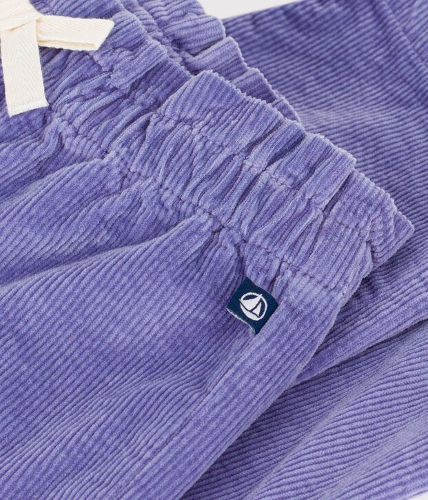 Baby-Hose aus einfarbigem Fein-Cord violett