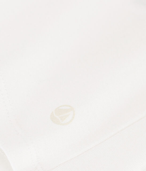 Lang&auml;rmeliges Damen-T-Shirt L'Iconique aus einfarbigem Rippstrick weiss