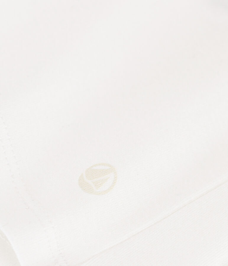 Lang&auml;rmeliges Damen-T-Shirt L'Iconique aus einfarbigem Rippstrick weiss ECUME