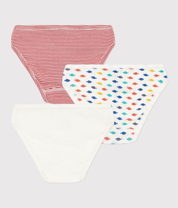 3er-Set Slips aus Baumwolle mit Meerestieren f&uuml;r M&auml;dchen vielfarbig