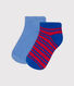 2er-Set gestreifte Kindersocken aus Baumwolljersey