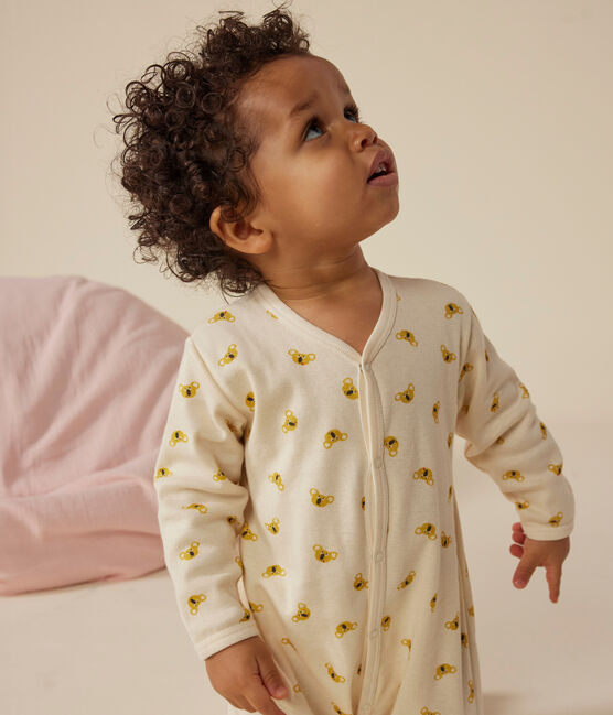 Baby-Strampler aus Baumwolle mit Koala-Printmotiv weiss MARSHMALLOW/weiss MULTICO