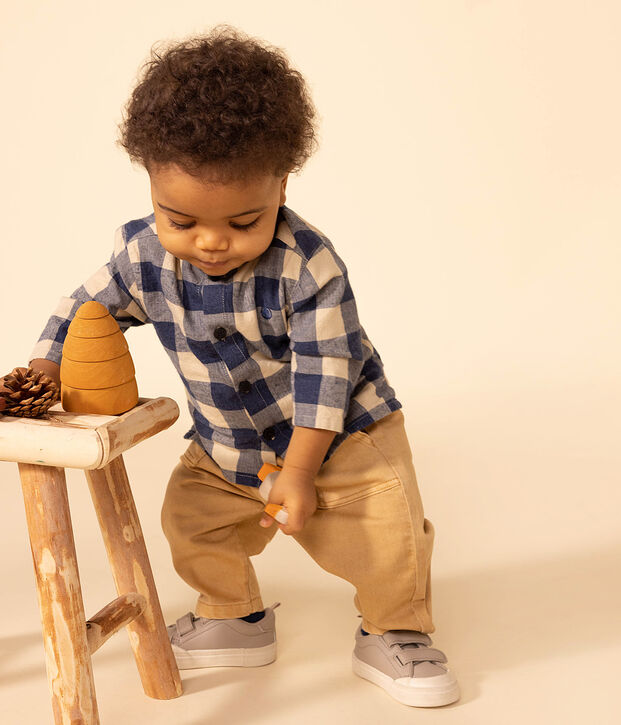 Baby-Hose aus farbigem Denim beige