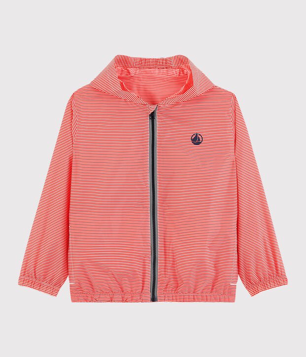 Kinder-Windjacke aus recyceltem Polyester M&auml;dchen - Jungen rosa/weiss