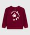 Kinder-Sweatshirt aus einfarbiger Baumwolle AMARANTE