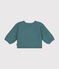 Baby-Cardigan aus Wolle und Baumwolle grün PAUL