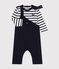 Baby-Latzhose und Streifenshirt aus dichtem Jersey variante 1