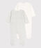 2er-Set Baby-Strampler aus Baumwolle mit Blumenmotiv variante 1