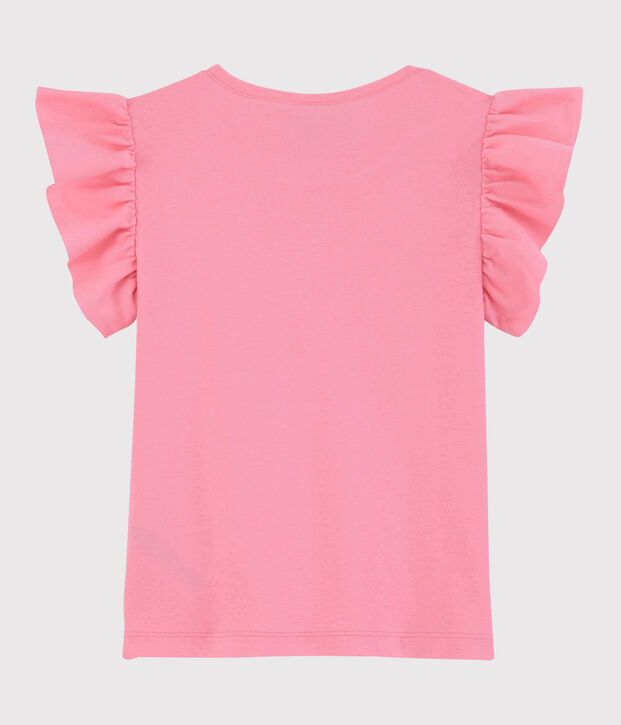 Kurz&auml;rmliges Kinder-T-Shirt aus Baumwolle f&uuml;r M&auml;dchen rosa