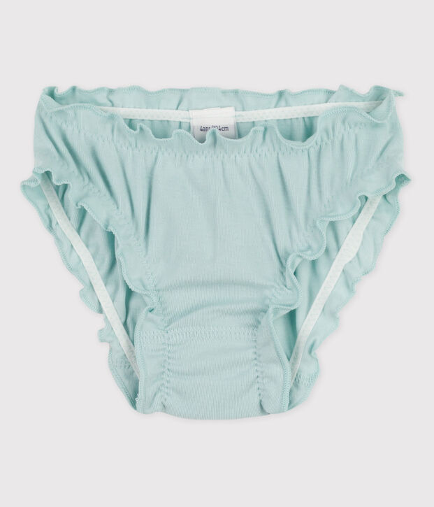 3er-Set Slips aus Baumwolle und Elastan mit Herzmotiv f&uuml;r M&auml;dchen blau