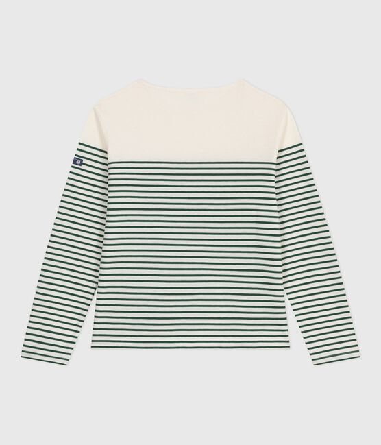 Damen T-Shirt "Marinière" mit Streifen aus Baumwolle  grün MILK/ WILLOW