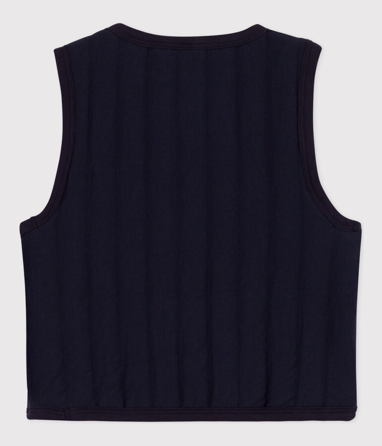 Kinder-Weste aus Doppeljersey blau SMOKING