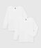 2er-Set langärmelige weiße T-Shirts für Mädchen variante 1