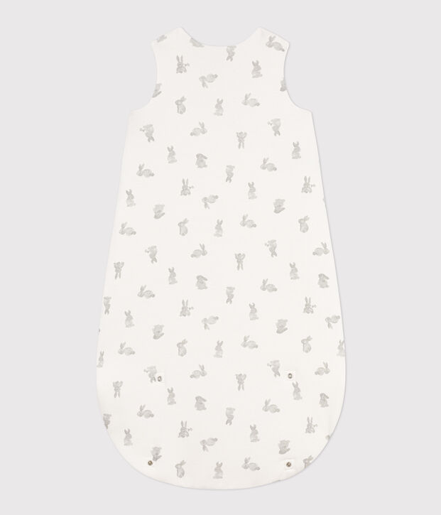 Babyschlafsack aus Baumwolle mit H&auml;schen, TOG-Wert 2 weiss/grau