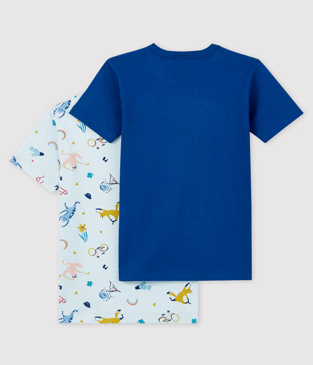 2er-Set lang&auml;rmelige Yoga-T-Shirts mit Tiermuster f&uuml;r Jungen vielfarbig