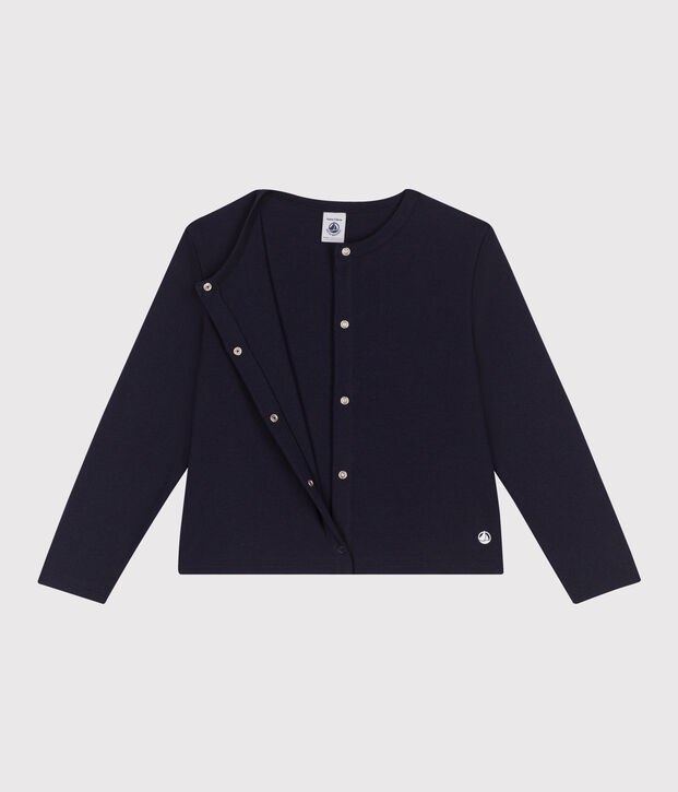 Kinder-Cardigan aus einfarbiger Baumwolle SMOKING